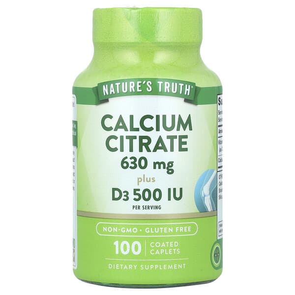 Calcium Citrate Plus D3, 100 Coated Caplets