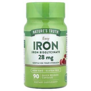 Nature's Truth, Easy Iron, 28 mg, 90 Kapsul Pelepasan Cepat