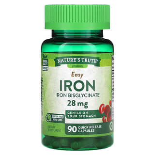 Nature's Truth‏, Easy Iron, 28 mg, 90 Quick Release Capsules