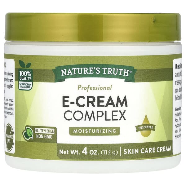 Nature's Truth, Kompleks E-Krim, Tidak Berbau, 4 oz (113 g)