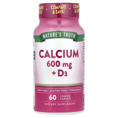 Nature's Truth, Calcium + D3, 60 Coated Capsules