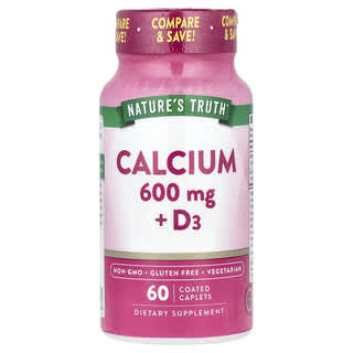 Nature's Truth, Calcium + D3, 60 Coated Caplets