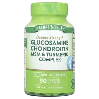 Nature's Truth, Double Strength Glucosamine Chondroitin MSM & Turmeric Complex, 90 Coated Caplets