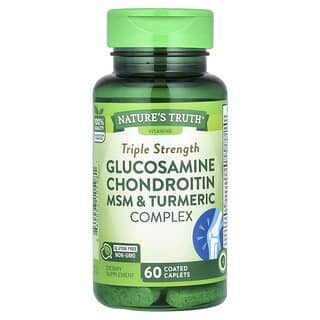 Nature's Truth, Glucosamine Chondroitin MSM & Turmeric Complex, Triple Strength, 60 Coated Caplets