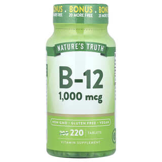 Nature's Truth, Vitamin B-12, 1.000 mcg, 220 Tabletten