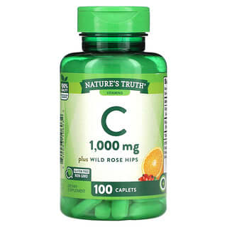 Nature's Truth, Vitamin C Plus Wild Rose Hips, 1,000 mg, 100 Caplets