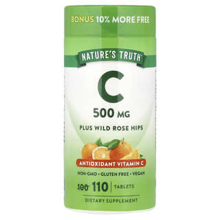 Nature's Truth, Vitamin C Plus Wild Rosehips, 110 Tablets