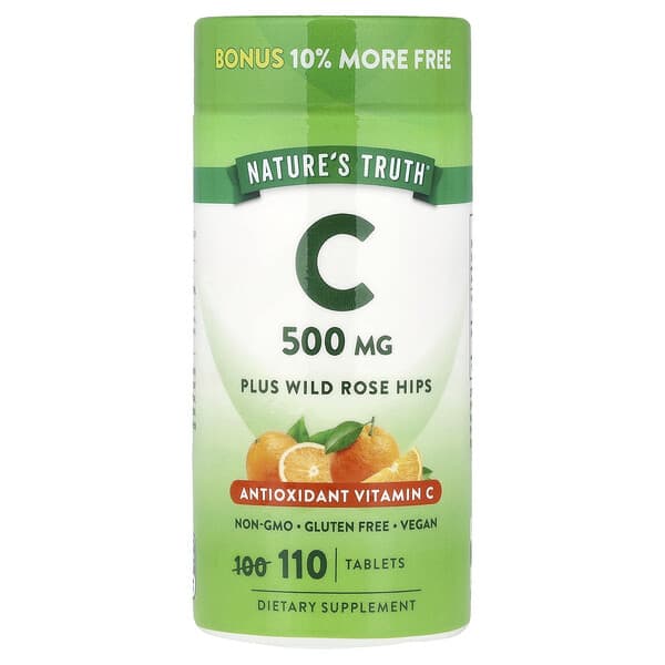 Nature's Truth, 含野生玫瑰果的維生素 C，110 片