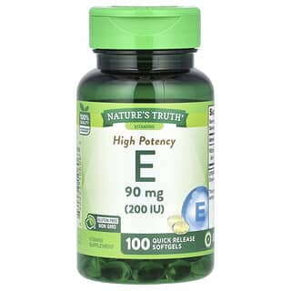 Nature's Truth, High Potency Vitamin E, 90 mg (200 IU), 100 Quick Release Softgels
