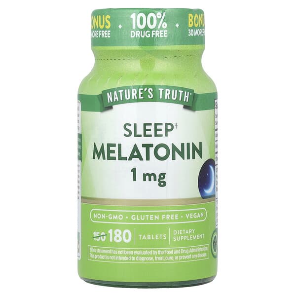 Sleep Melatonin, 1 mg, 180 Tablets