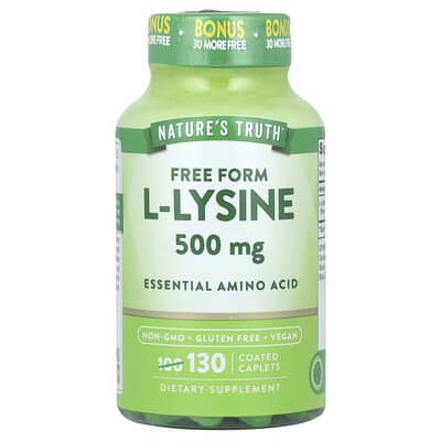 Nature's Truth, L-Lysine, 500 mg, 130 Coated Tablets