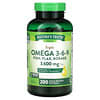 Vitaminler, Üçlü Omega 3-6-9, Balık, Keten, Hodan, 3.600 mg, 200 Hızlı Bırakılan Softgel (Softgel başına 1.200 mg)
