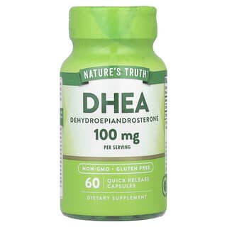 Nature's Truth, DHEA（デヒドロエピアンドロステロン）、100mg、Quick Release Capsules 60粒（1粒あたり50mg）