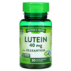 Nature's Truth, Lutein, Plus Zeaxanthin, 40 mg, 30 Quick Release Softgels