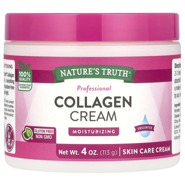 Nature's Truth, 프로페셔널 콜라겐 크림, 무향, 113g(4oz)