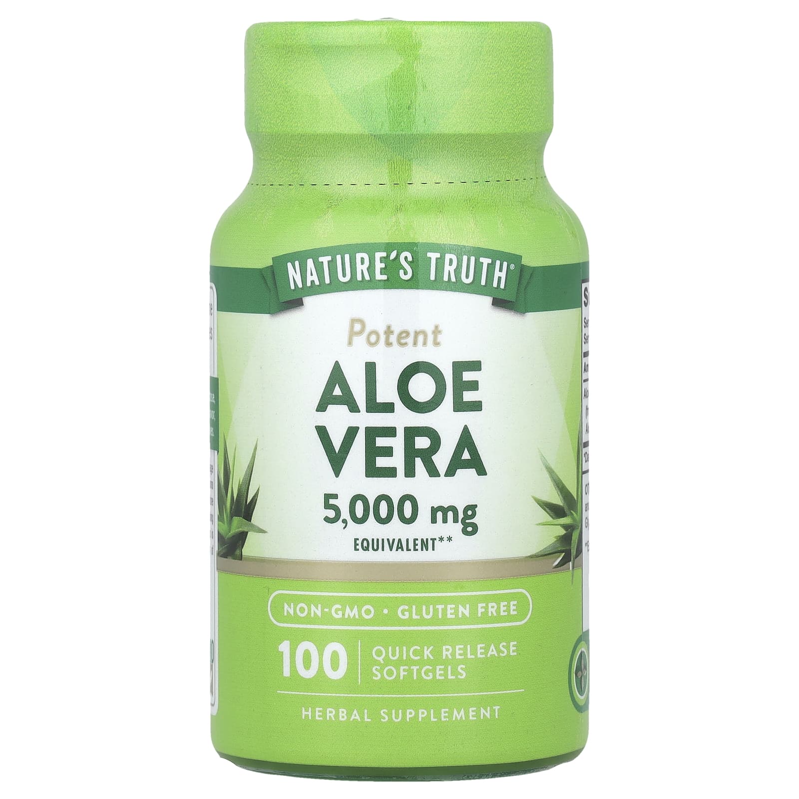 Aloe Vera, 5,000 mg, 100 Quick Release Softgels