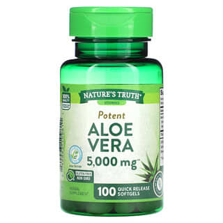 Nature's Truth, Puissant, Aloe Vera, 5000 mg, 100 capsules à libération rapide
