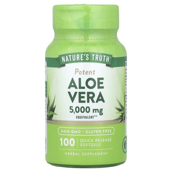 Nature's Truth Aloe Vera, 5,000 mg, 100 Quick Release Softgels