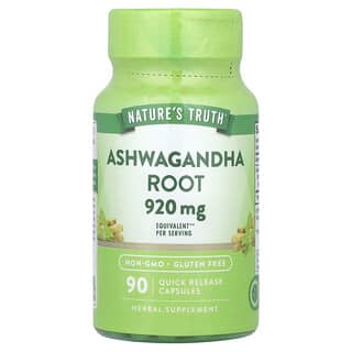 Nature's Truth, Ashwagandha Root, Ashwagandha-Wurzel, 920 mg, 90 Kapseln mit schneller Freisetzung (460 mg pro Kapsel)