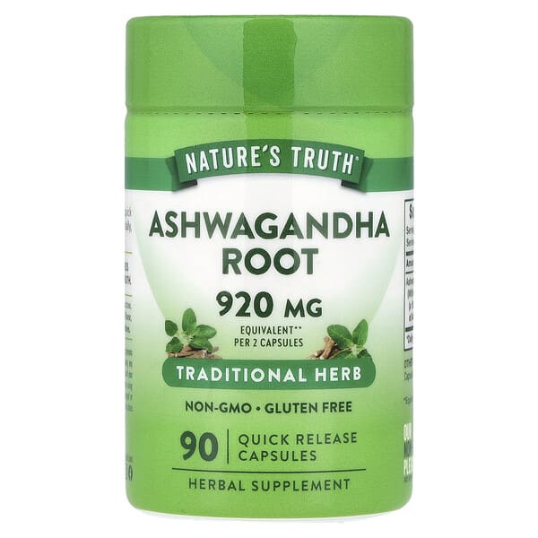 Nature's Truth, Ashwagandha Root, 90 Quick Release Capsules (460 mg per Capsule) — product photo 1