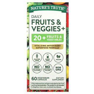 Nature's Truth, Mais de 60 Cápsulas Vegetarianas com Frutas e Vegetais