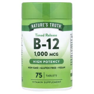 Nature's Truth, B-12, Liberação Programada, 1.000 mcg, 75 Comprimidos