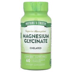 Nature's Truth, Magnesium Glycinate, Chelated, 60 Quick Release Capsules (100 mg per Capsule)