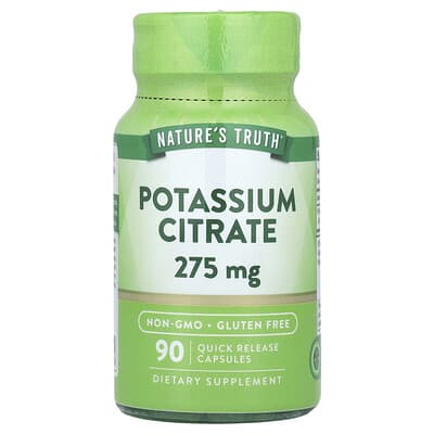 Nature's Truth, Potassium Citrate, 275 mg, 90 Immediate-Release Capsules