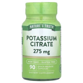 Nature's Truth, Citrato de potasio, 275 mg, 90 cápsulas de liberación rápida