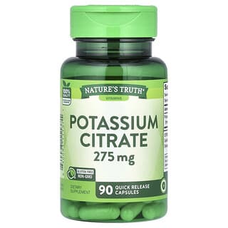 Nature's Truth, Citrate de potassium, 275 mg, 90 capsules à libération rapide