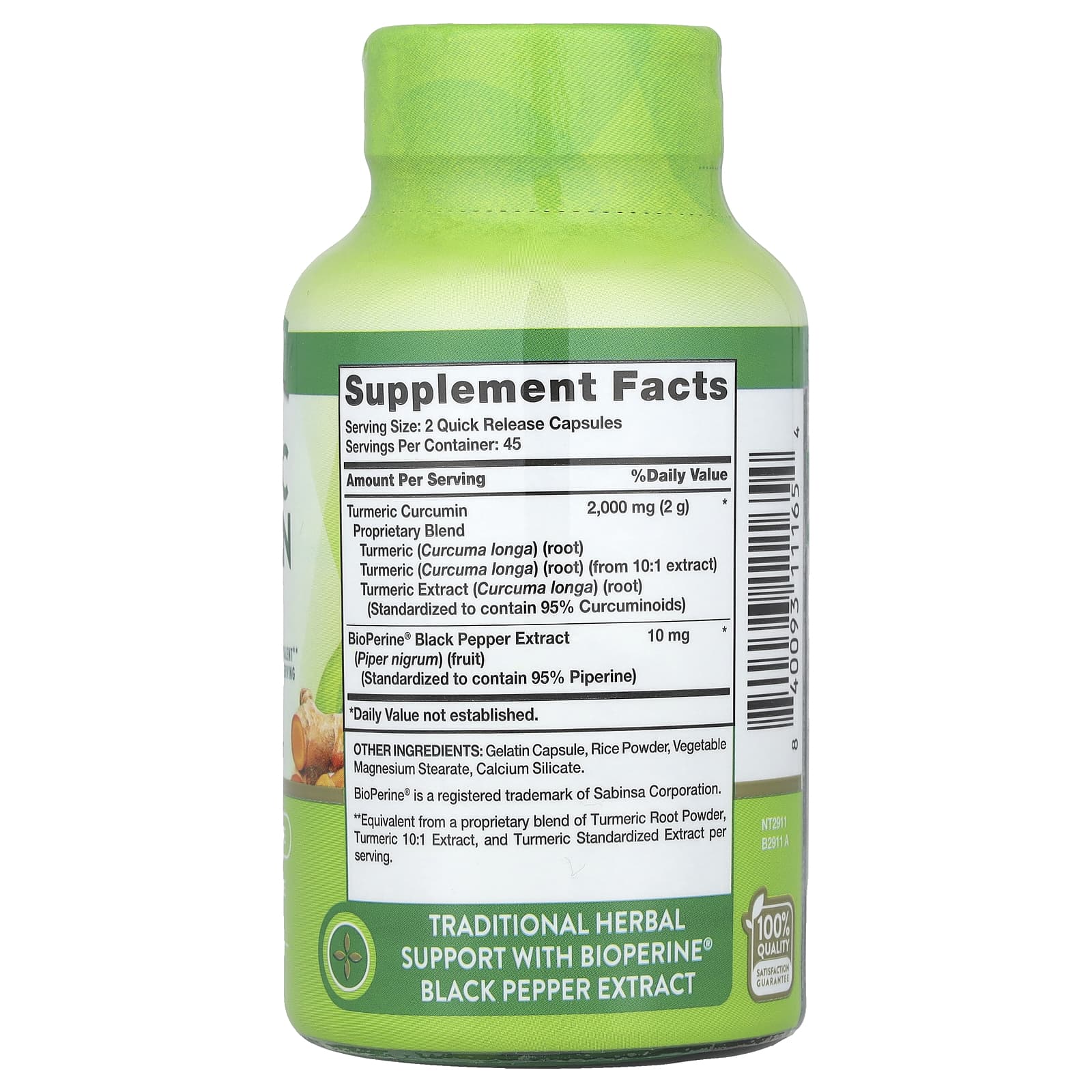 Nature's Truth, Turmeric Curcumin Complex Plus BioPerine® Black Pepper