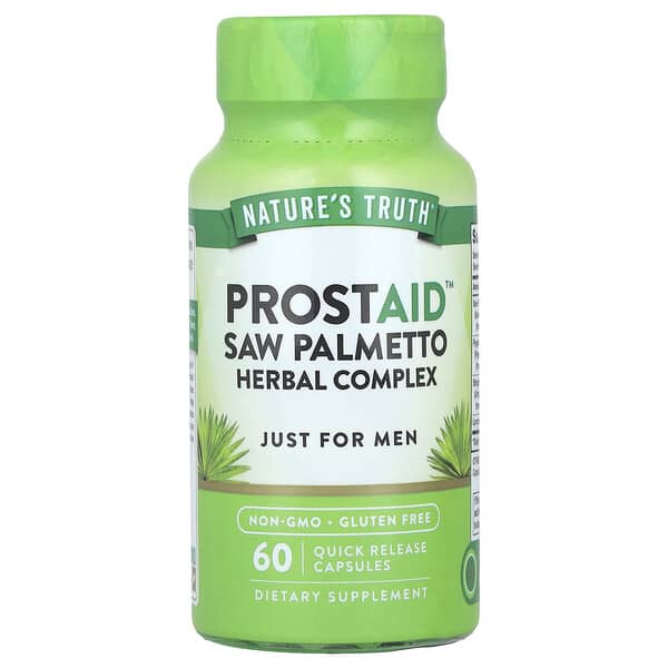 ProstAid™ Saw Palmetto Herbal Complex, 60 Quick Release Capsules