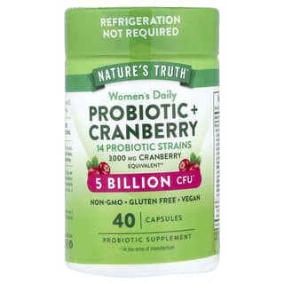 Nature's Truth, Probiotikum + Cranberry für Frauen, 40 vegetarische Kapseln