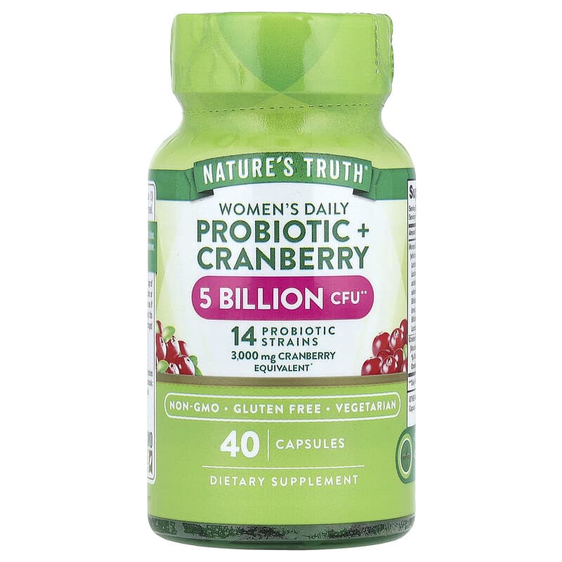 Women's Daily Probiotic + Cranberry, 40 Capsules