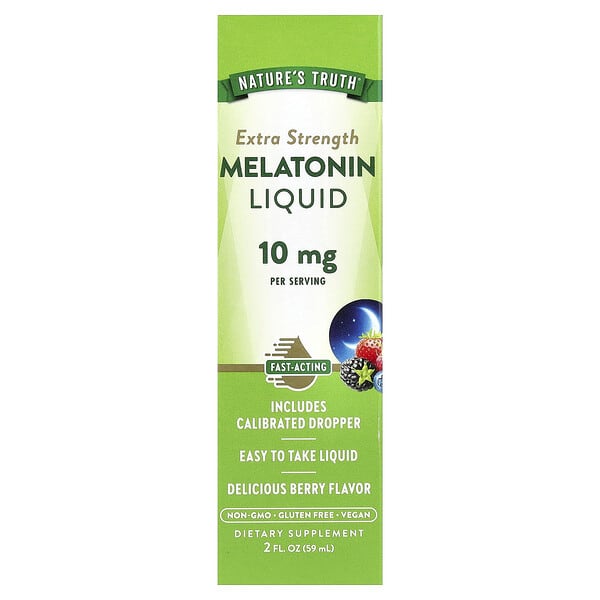 Nature's Truth Liquid Melatonin, Delicious Berry, 2 fl oz (59 ml)