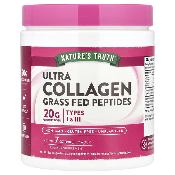 Nature's Truth, 울트라 콜라겐 분말, 무맛, 198g(7oz)