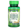 Ginseng coreano estandarizado, 1500 mg, 75 cápsulas de liberación rápida (500 mg por cápsula)