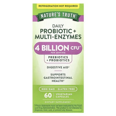 Nature's Truth, Daily Probiotic + Multi-Enzyme, 60 Vegetarian Capsules