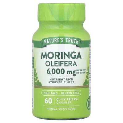Nature's Truth, Moringa, 6000 mg, 60 Immediate-Release Capsules (3000 mg per capsule)