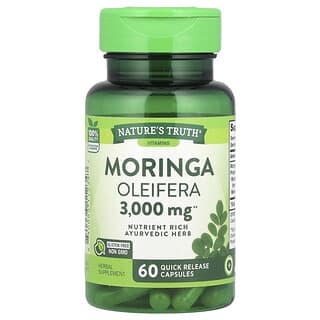 Nature's Truth, Moringa Oleifera, 3000 мг, 60 капсул с быстрым высвобождением