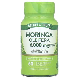 Nature's Truth, Moringa oleifera, 6.000 mg, 60 Cápsulas de Liberação Rápida (3.000 mg por Cápsula)