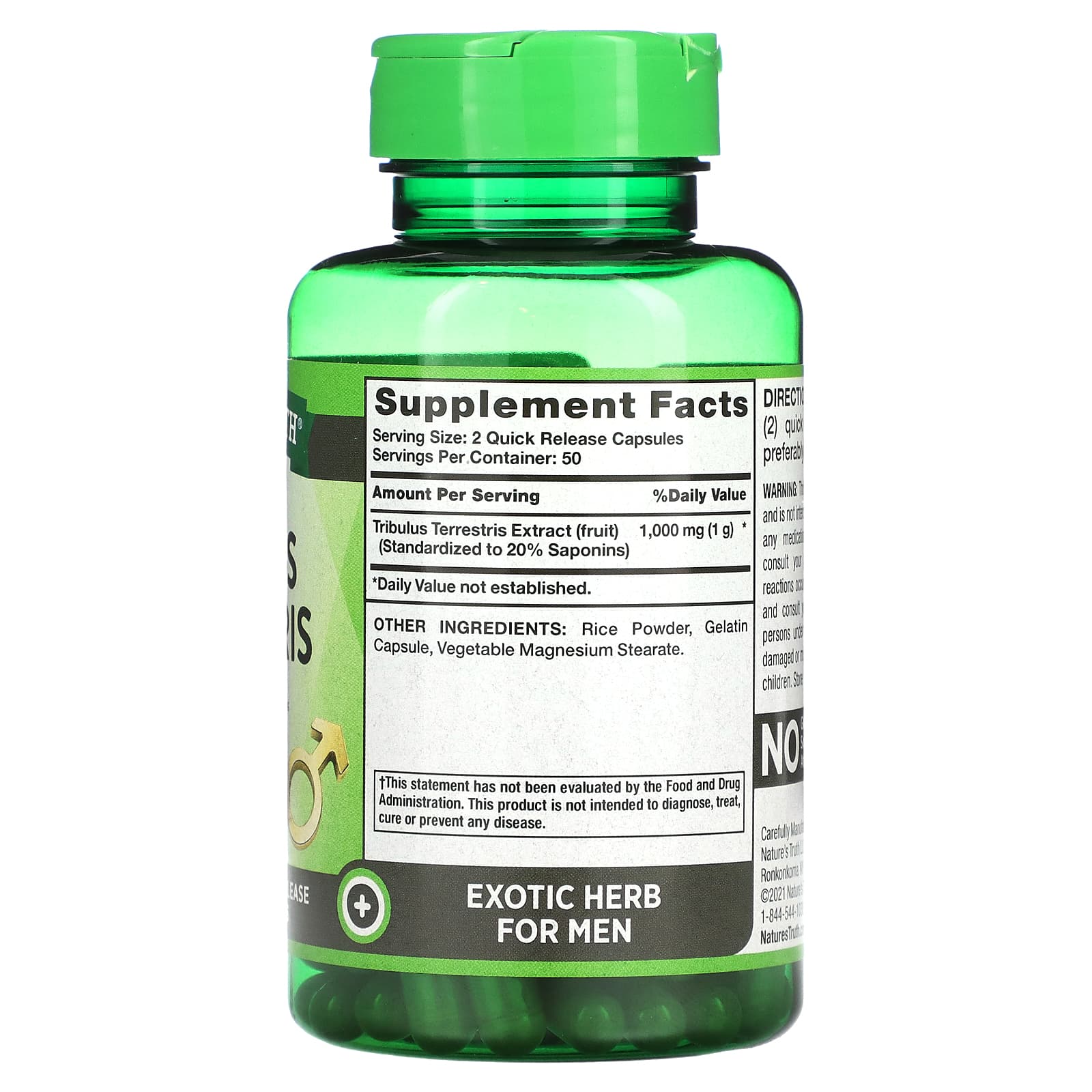 Nature's Truth, Tribulus Terrestris, 1,000 mg, 100 Quick Release