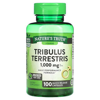 ناتشرز تروث‏, تريبولوس تيريستريس ، 1،000 ملجم ، 100 كبسولة سريعة الإطلاق (500 ملجم لكل كبسولة)
