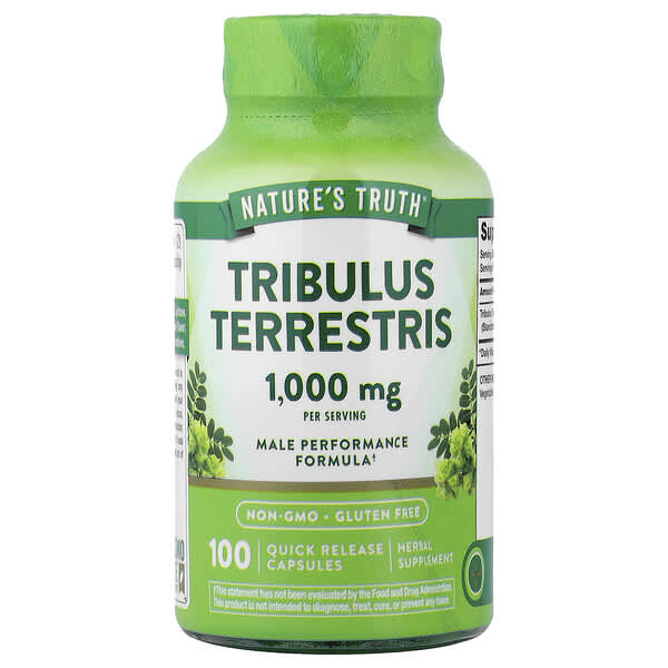 Tribulus Terrestris, 100 Quick Release Capsules (500 mg per Capsule)