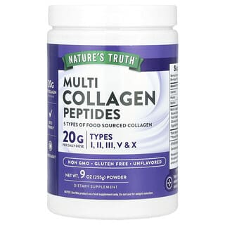 Nature's Truth, Multi Collagen Peptides Powder, Multi-Kollagen-Peptid-Pulver, geschmacksneutral, 255 g (9 oz.)