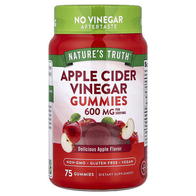 Nature's Truth, Apple Cider Vinegar Gummies, Apple Flavor, 75 Gummies