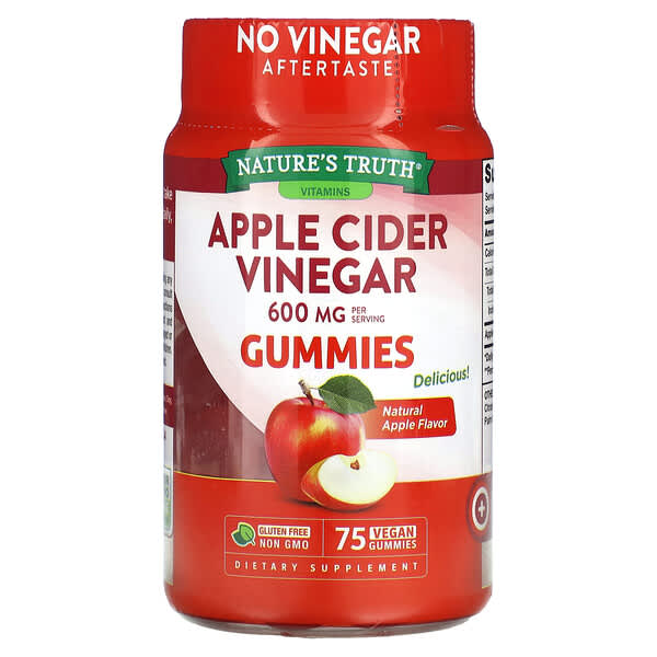 Nature's Truth, Apple Cider Vinegar, Natural Apple, 200 mg, 75 Vegan Gummies