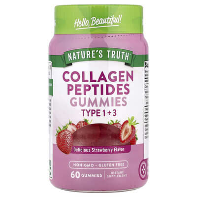 Norland Nature's Truth, Collagen Peptides Gummies, Type 1 + 3, Delicious Strawberry, 60 Gummies supplement Uganda UGX 61012