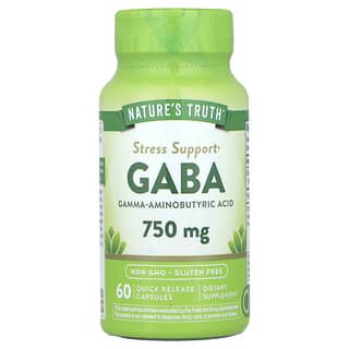 Nature's Truth, GABA, 750mg, 빠른 방출 캡슐 60정