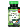 Быстрорастворимый мелатонин, натуральные ягоды, 12 мг, 120 быстрорастворимых таблеток